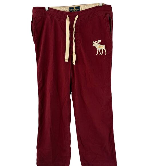Abercrombie & Fitch Pants Mens M 38x30 Moose Logo Drawstring Button fly  Y2K - Picture 1 of 7